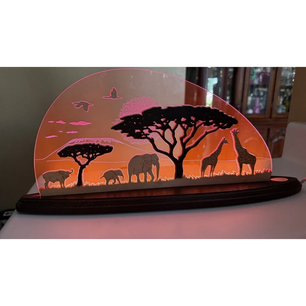 LED Motif Light Safari Schwibbogen Lights Arch Erzgebirge Room Light Decoration‎